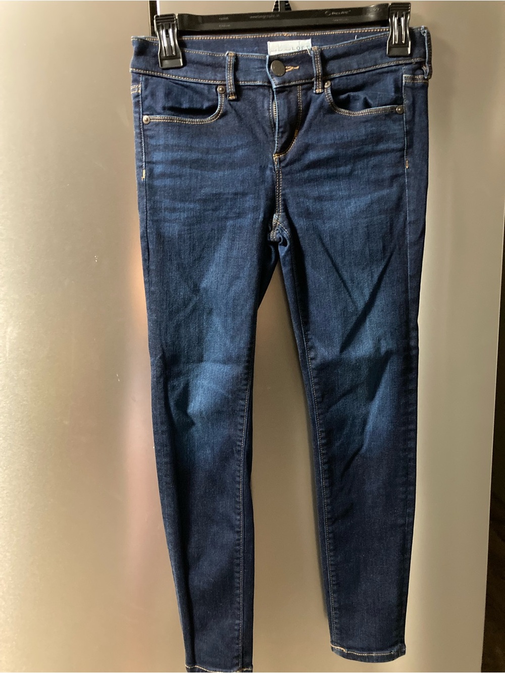 LOFT Dark Indigo Skinny Jeans